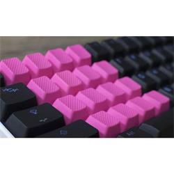 Tai-Hao Neon Pink Blank Rubber Gaming 4 Keys Backlit Double-Shot Rubberized ABS OEM Keycap Set