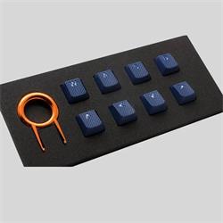 Tai-Hao Blue Rubber Gaming 8 Keys Backlit Double-Shot ABS OEM Keycap Set