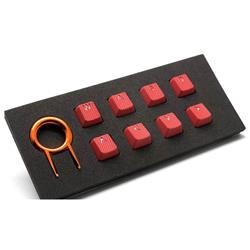 Tai-Hao Red Rubber Gaming 8 Key Backlit Double-Shot Rubberized ABS OEM Keycap Set