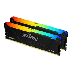 Kingston FURY 64GB (2x32GB) 3600MHz CL18 XMP 2.0 RGB LED Black DDR4 Desktop RAM Memory Kit