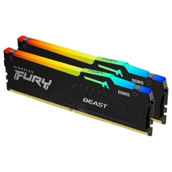 Kingston Fury Beast 32GB (2x16GB) 6000MHz CL36 XMP 3.0 RGB LED Black DDR5 Desktop RAM Memory