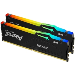 Kingston Fury Beast 64GB (2x32GB) 6000MHz CL36 EXPO & XMP RGB LED Black DDR5 Desktop RAM Memory Kit