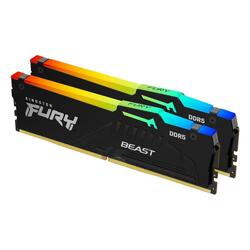 Kingston Fury Beast 32GB (2x16GB) 6000MHz CL36 XMP 3.0 RGB LED Black DDR5 Desktop RAM Memory