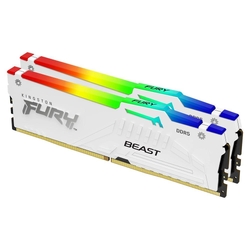Kingston FURY 32GB (2x16GB) 6000MHz CL36 EXPO & XMP RGB LED White DDR5 Desktop RAM Memory Kit