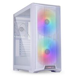 Lian Li Lancool 215 RGB LED Tempered Glass White Mid Tower PC Case