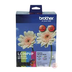 Brother LC-39PVP Photo Value Pack 4 Colours+Paper