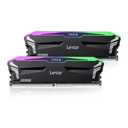 Lexar ARES 32GB (2x16GB) 6400MHz CL32 XMP 3.0 & EXPO RGB LED Black DDR5 Desktop RAM Memory Kit