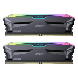 Lexar ARES 32GB (2x16GB) 6800MHz CL34 XMP 3.0 & EXPO RGB LED Black DDR5 Desktop RAM Memory Kit