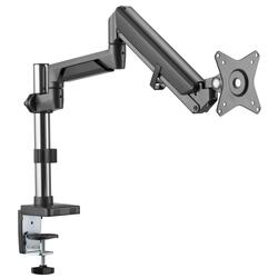 Brateck Single Monitor Pole-Mounted Epic Gas Spring Aluminum Monitor Arm Fit Most 17"-32" Monitors
