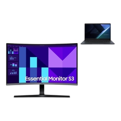 Samsung 27" FHD Curve VA Monitor LS27D390GAEXXY + ASUS ExpertBook B1503CVA 15.6“ Core i7 16GB RAM 512GB SSD Laptop