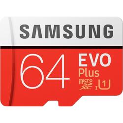 Samsung EVO Plus 64GB 100MB/s microSDXC Memory Card + SD Adapter
