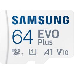 Samsung Evo Plus 64GB 130MB/s microSDXC Memory Card + SD Adapter