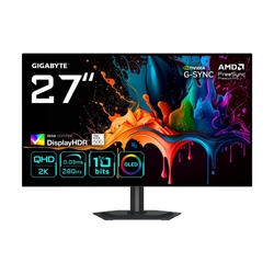 Gigabyte MO27Q28G 27" QHD OLED 280Hz 0.03ms HDR G-Sync Compatible USB-C Gaming Monitor