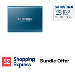 Bundle -- Samsung T5 500GB Portable SSD & 128GB Evo Plus MicroSD Card