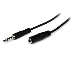 StarTech 1m Black Slim 3.5mm Stereo Extension Audio Cable