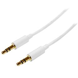 StarTech 1m M/M White Slim 3.5mm Stereo Audio Cable