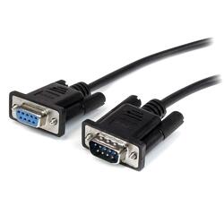 StarTech 2m Straight Through DB9 RS232 Serial Cable M/F Black