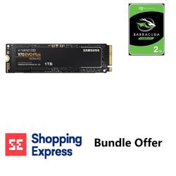 Bundle -- Samsung 970 EVO Plus 1TB NVMe SSD + Seagate BarraCuda 2TB 7200 RPM 3.5" SATA Hard Drive  MB/s  LED    SSD