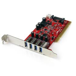 StarTech 4 Port PCI SuperSpeed USB 3.0 Adapter Card with SATA/SP4 Power