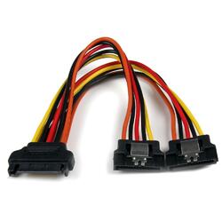 StarTech 6" Latching SATA Power Y Splitter Cable Adapter M/F