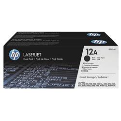 HP 12A Dual Pack Black Original Laser Toner