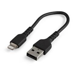 StarTech 15cm Durable Black USB-A to Lightning Cable