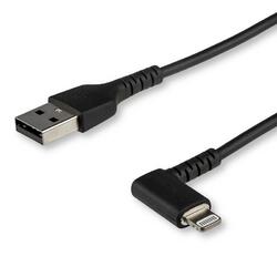 StarTech 1m Black Durable USB-A to Right Angle Lightning Charging Cable