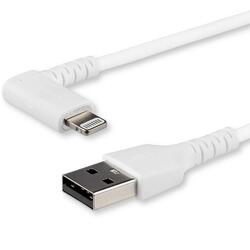 StarTech 2m White USB-A to Right Angle Lightning Charging Cable