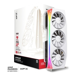 XFX Radeon Mercury AMD RX 9070XT OC White Gaming Edition 16GB GDDR6 RGB LED Graphics Card
