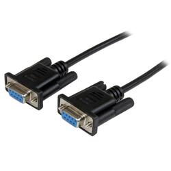 StarTech 2m Black DB9 RS232 Serial F/F Null Modem Cable