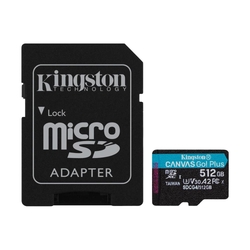 Kingston SDCG4/512GB 512GB 200MB/s microSD Memory Card + SD Adapter