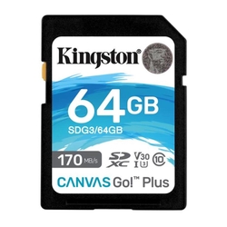 Kingston Canvas Go! Plus 64GB 170MB/s SD Memory Card