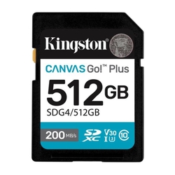 Kingston Canvas Go! Plus 512GB 200MB/s SD Memory Card