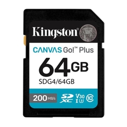 Kingston Canvas Go! Plus 64GB 200MB/s SD Memory Card
