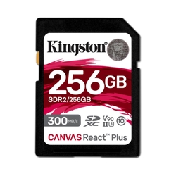 Kingston Canvas React Plus 256GB 300MB/s SD Memory Card