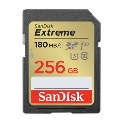 SanDisk Extreme 256GB 180MB/s SD Memory Card