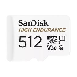 SanDisk High Endurance 512GB 100MB/s microSDXC Memory Card + SD Adapter