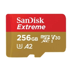 SanDisk Extreme 256GB 190MB/s microSDXC Memory Card + SD Adapter