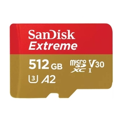 SanDisk Extreme 512GB 190MB/s microSDXC Memory Card + SD Adapter