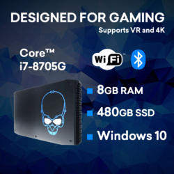 Intel Gaming Nuc i7-8705G RX Vega M GL 8GB 480GB Windows Home System