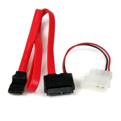 StarTech 20" Slimline SATA to SATA with LP4 Power Cable Adapter