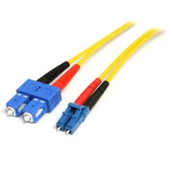 StarTech OS1 4m Yellow Single-Mode Duplex 9/125 LC/SC Fiber Optic Cable