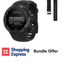Bundle- Suunto 5 GPS Sports Smartwatch & 24mm Urban 2 Leather Strap