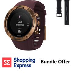 Bundle- Suunto 5 GPS Sports Smartwatch & 24mm Urban 2 Leather Strap