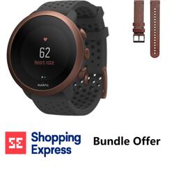 Bundle- Suunto 3 GPS Sports Smartwatch & 20mm Urban 2 Leather Strap