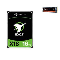 Bundle -- Seagate Exos X18 16TB 7200 RPM 3.5" SATA Enterprise Hard Drive & Seagate FireCuda 510 1TB 3450MB/s NVMe M.2 (2280) SSD