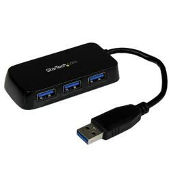 StarTech 4 Port Mini USB 3.0 Black Hub