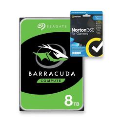 Bundle -- Seagate Barracuda 8TB Hard Drive + Norton 360 for Gamers 12 Months 1 Device Digital Key