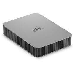 LaCie Mobile Drive 4TB Moon Silver USB Type-C Portable Hard Drive
