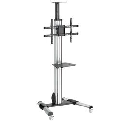 StarTech Height Adjustable Lockable Wheels TV Cart for 32" to 75" Displays